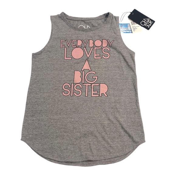 066 Gray Tank Top with Pink Print - Picture 1 of 3